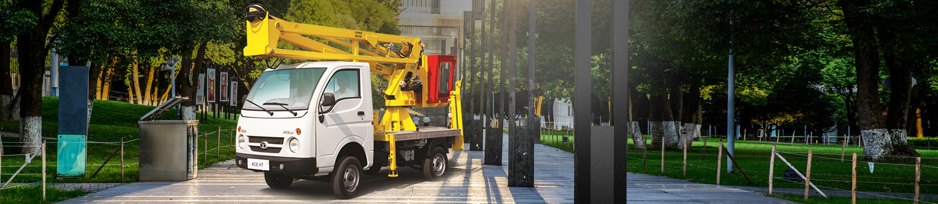 Elevated platform banner